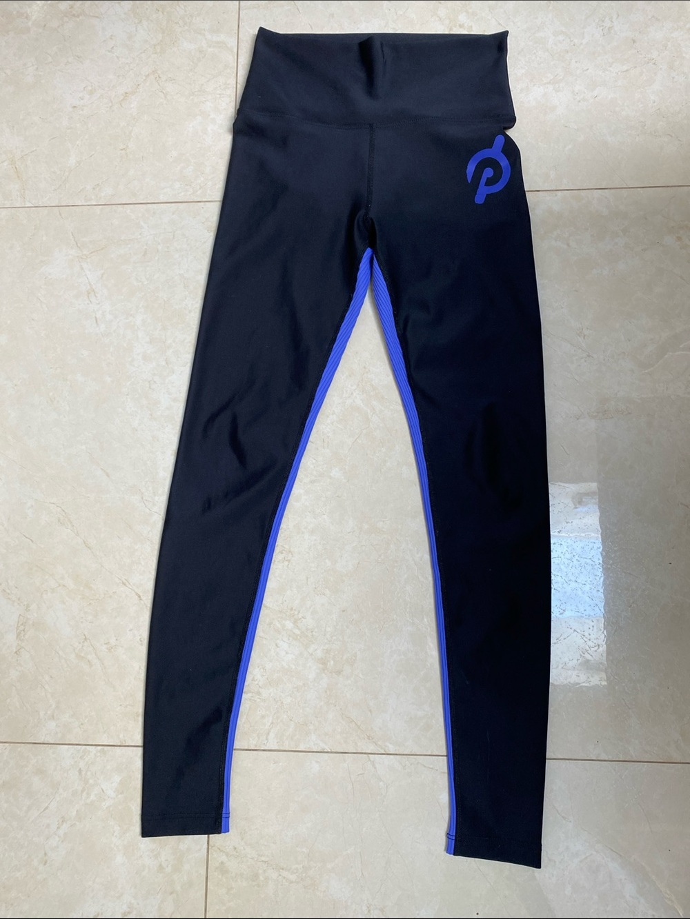 Peloton Leggings Black and Purple Small